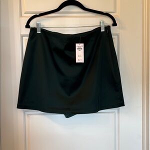 Elegant Dark Green Mini Skort